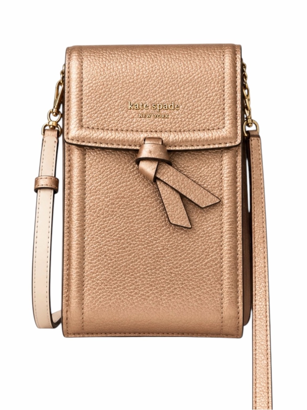 Kate Spade New York Knott North South Phone Crossbody Rose Gold